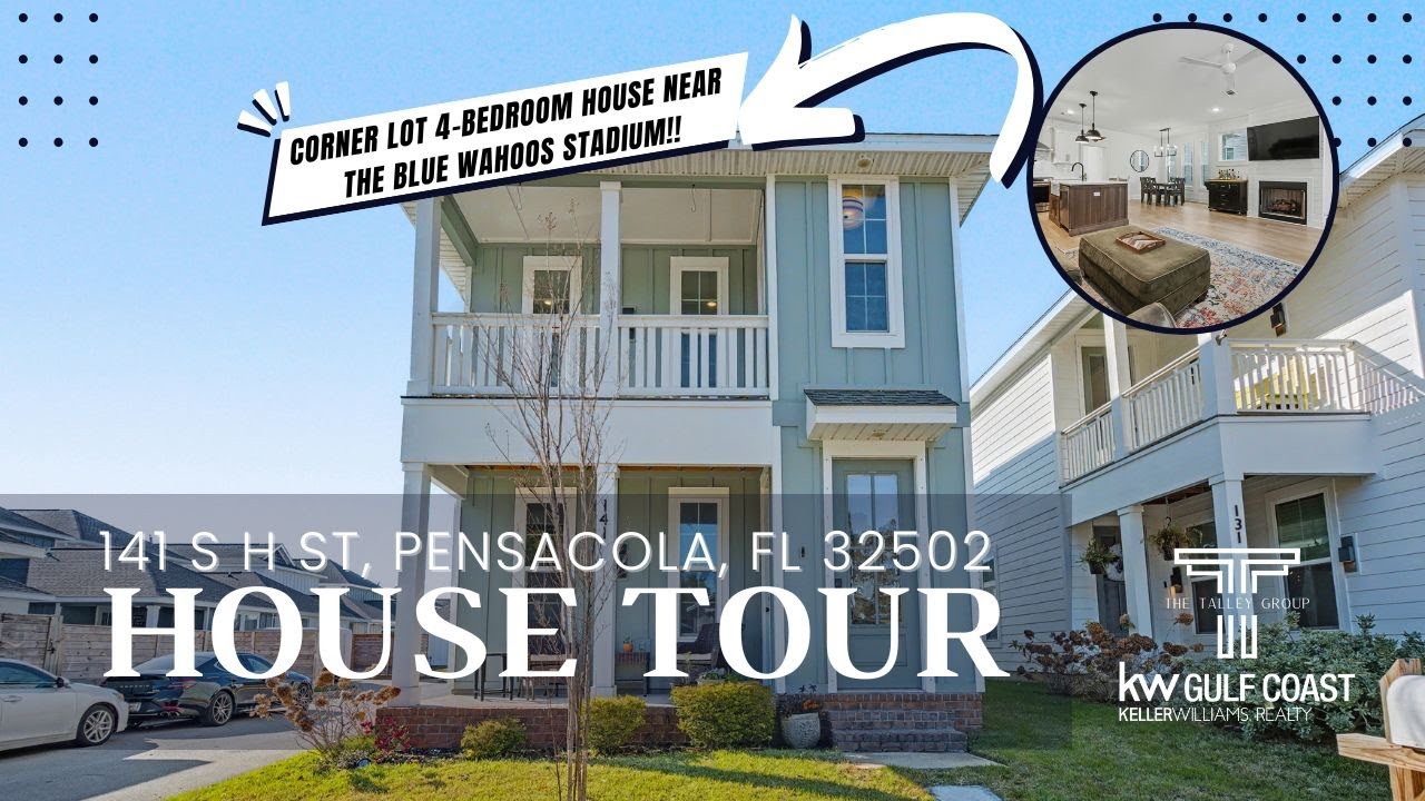 141 S H St | Дом с 4 спальнями всего в миле от стадиона Blue Wahoos в Пенсаколе! | Экскурсия по дому