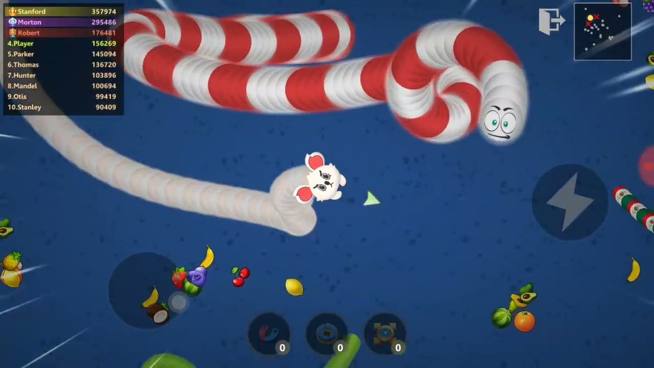 Worm Zone.io Full Match - Crazy Growth Close Calls