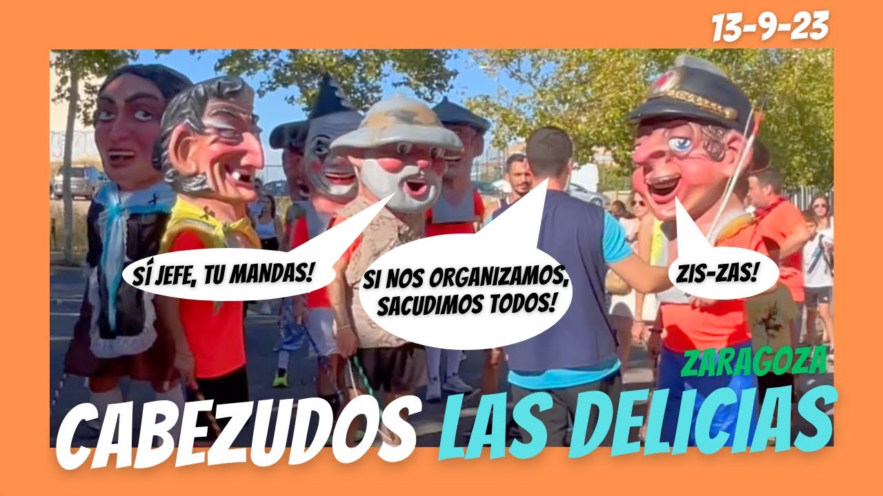 Recorrido de CABEZUDOS Fiestas de LAS DELICIAS, Zaragoza | 13-9-23