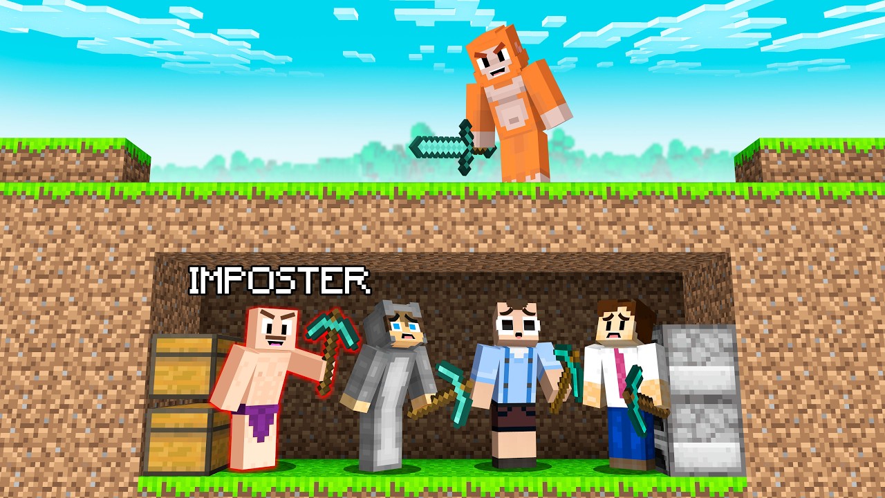 Minecraft Manhunt, but with a SECRET Imposter