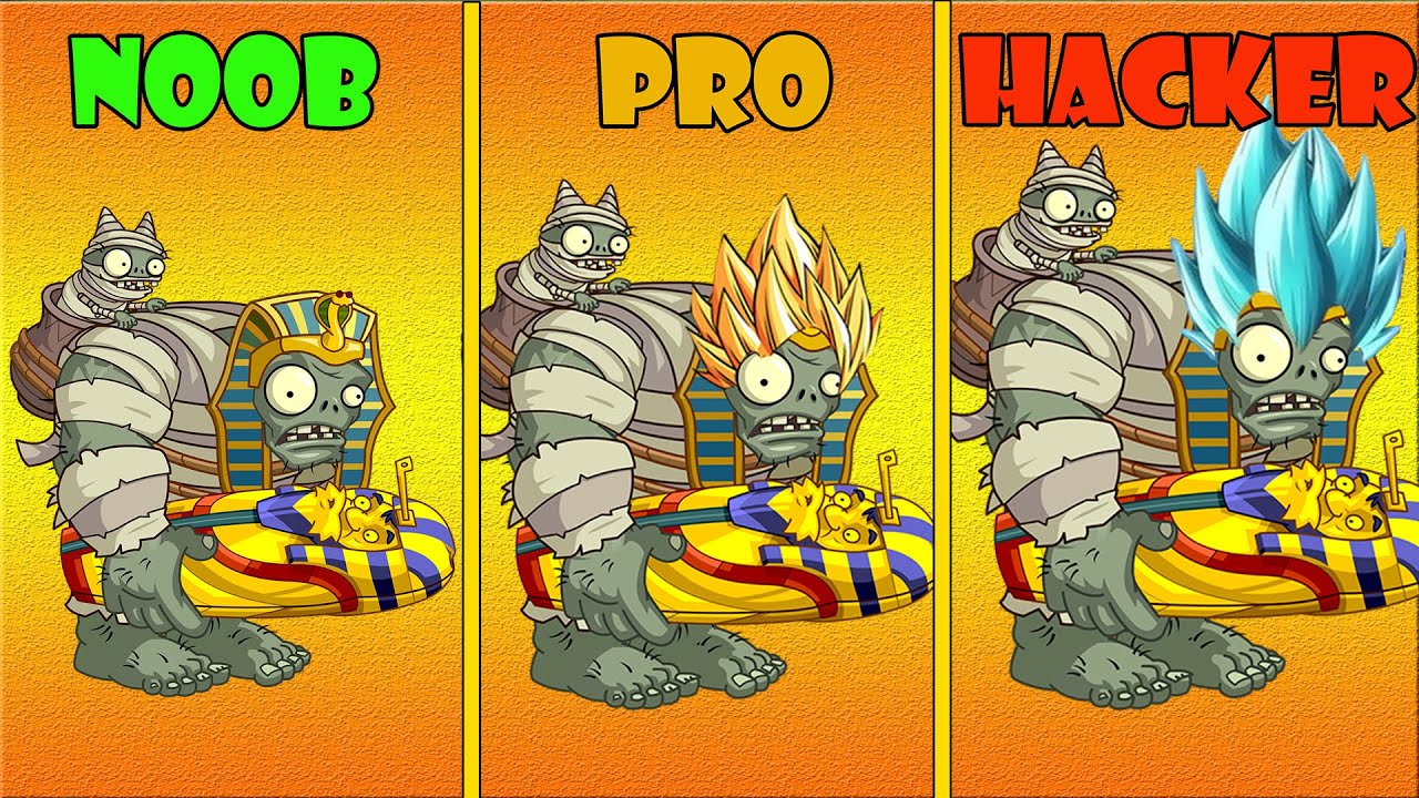 Pvz 2 - Egypt Gargantuar Vs Gargantuar - Noob Vs Pro Vs Hacker