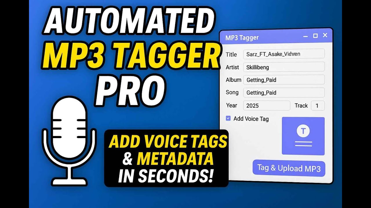 Automated MP3 Tagger Pro   Add Voice Tags & Metadata in Seconds!