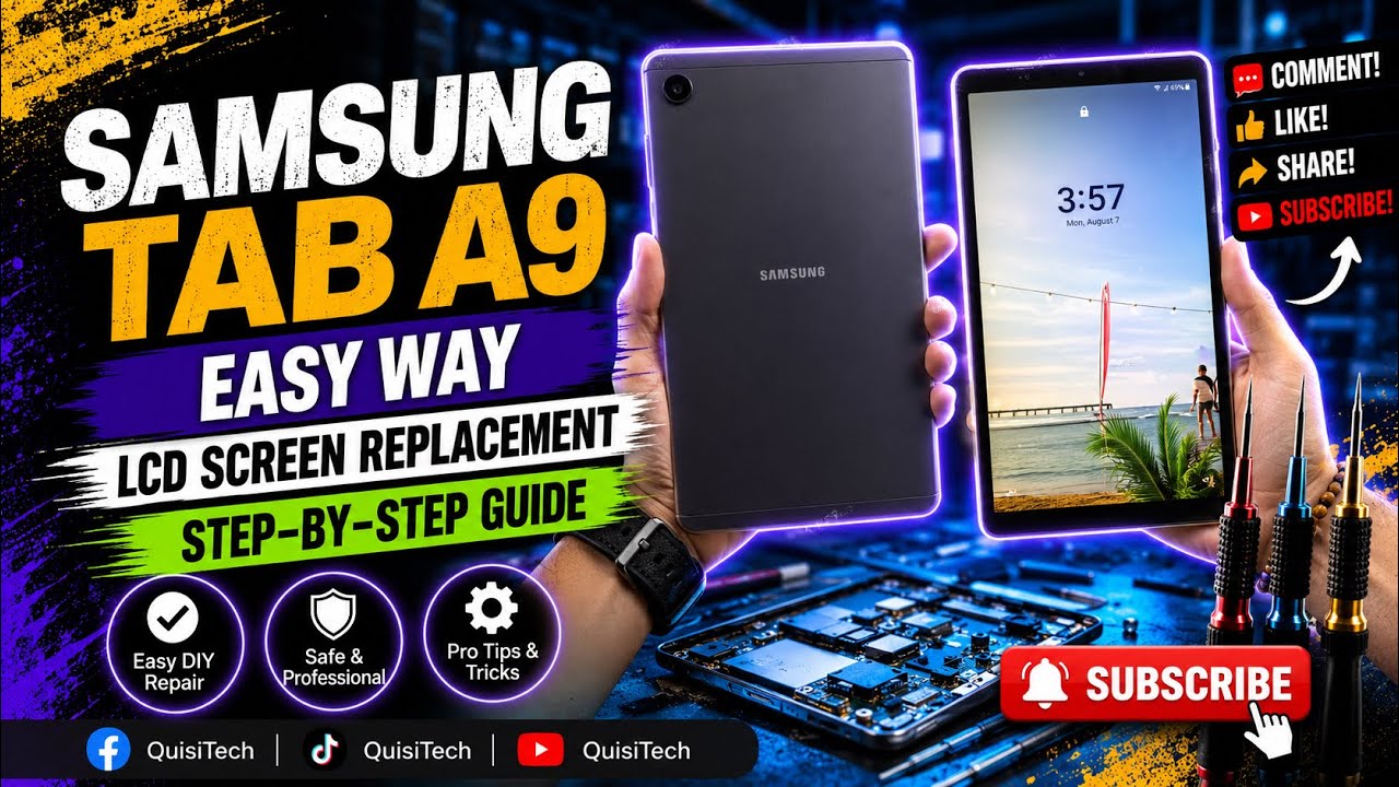 Замена ЖК-дисплея на Samsung Tab A9 | Как заменить ЖК-дисплей на Samsung Tab A9? SM-X115