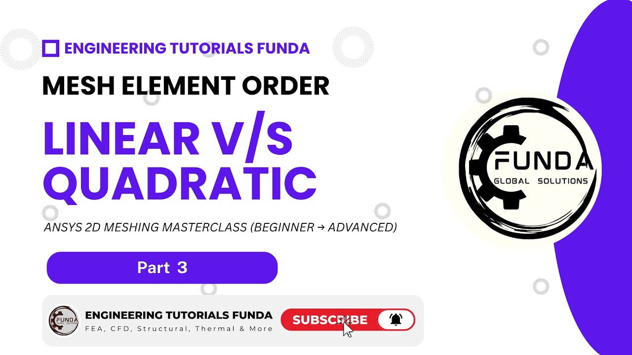 Linear vs Quadratic Elements Explained | Element Order | ANSYS 2D Meshing Masterclass (Part 3)