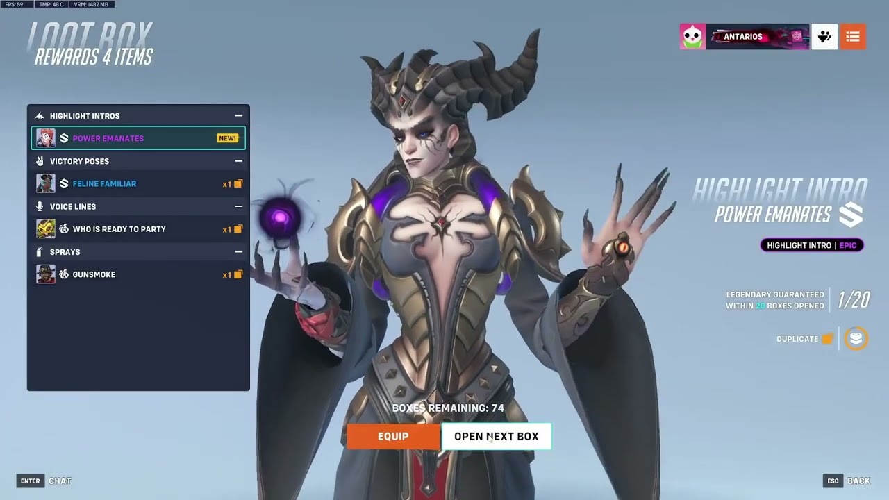 Opening over 120 Overwatch 2 Lootboxes