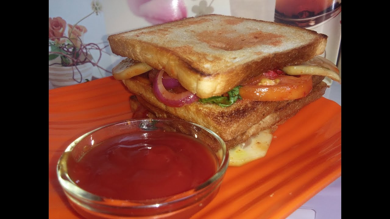 टमाटो सोस वाला जबरदस्त स्वादिष्ट सैंडविच ! Sandwich ! Indian Sandwich Recipe in hindi