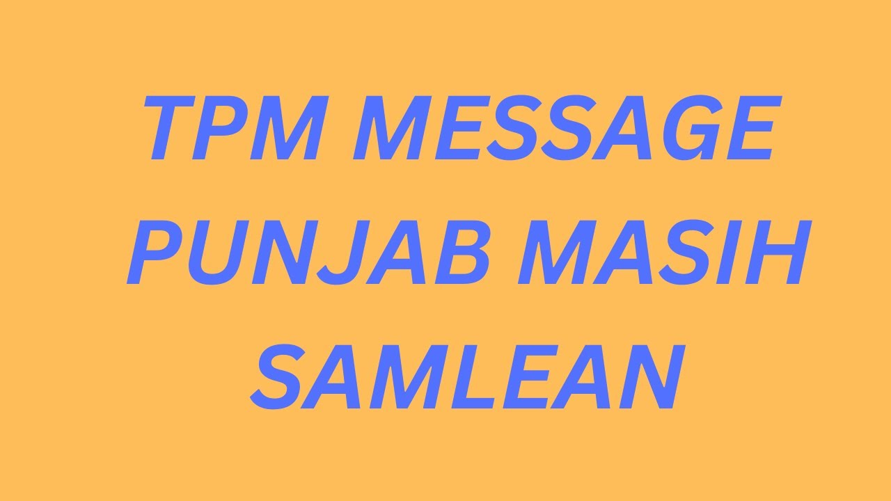 TPM Message Pas:Shyam Sundar 4th Day {Gurdaspur}Saanjha Masih Samlean Eng/Punjabi