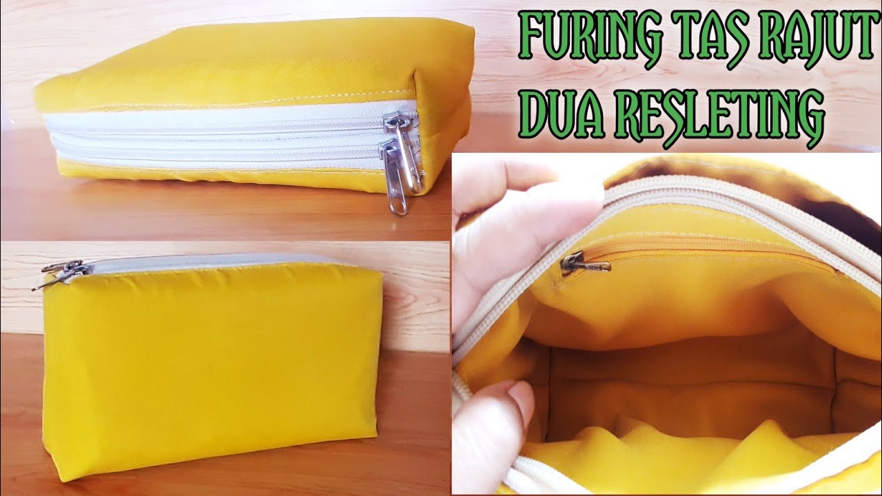 FURING TAS RAJUT DUA RESLETING | DOUBLE ZIP KNITTING BAG LINING