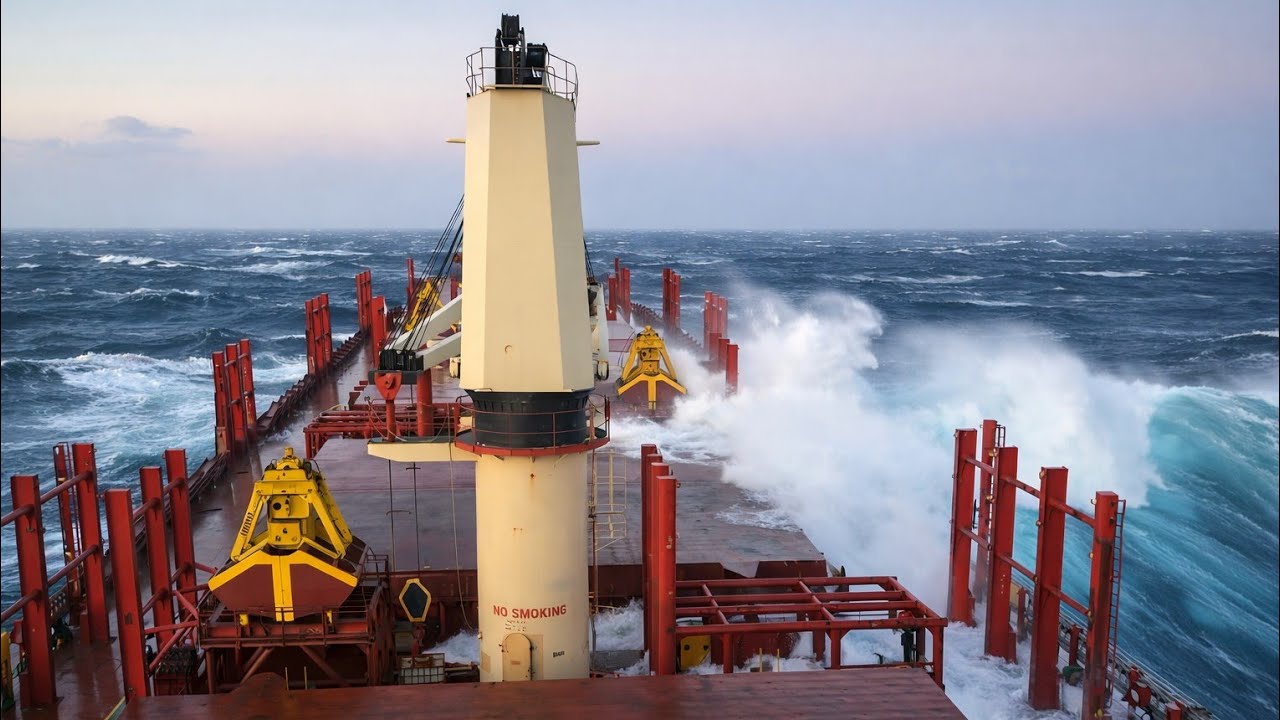 A Risky Voyage Across the North Sea 🌊 #ship 