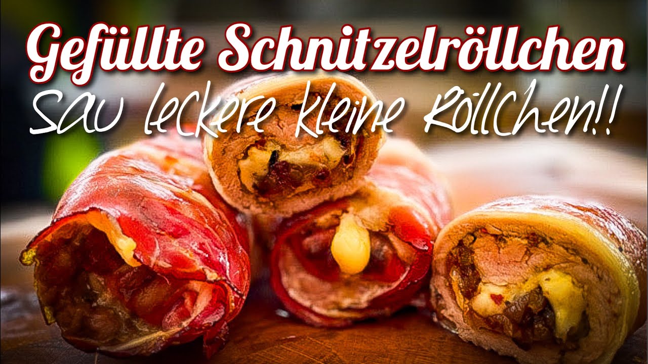Gefüllte Schnitzelröllchen - Sehr leckeres und einfaches Rezept #grillen #kochen #lecker #bbq