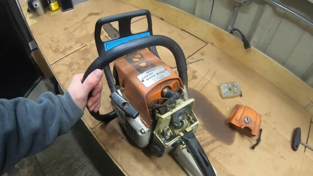 Replacing the gas line on a Stihl 028 chainsaw