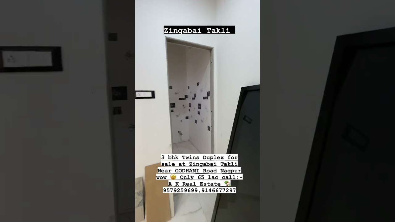3 bhk Duplex # Zingabai Takli # 65 lac # wow 🤩 itna Jordar ghar #akrealestate #pop #modular #🏦📸😊