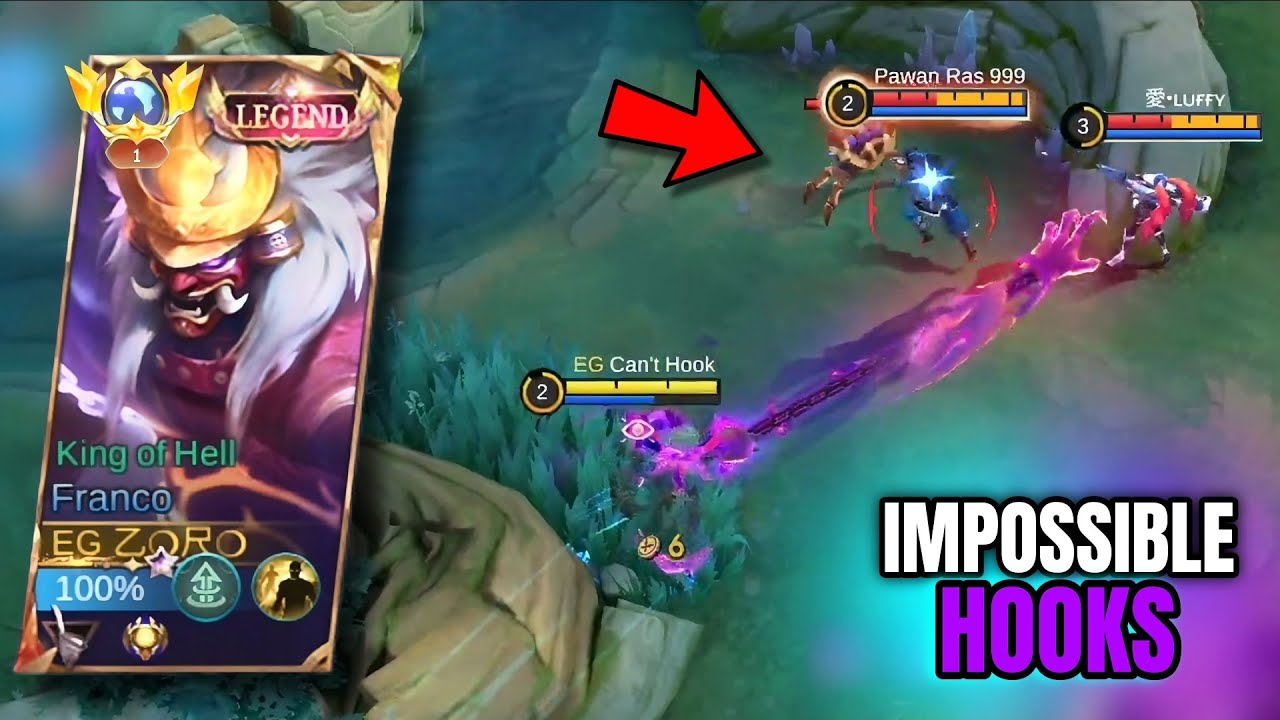 Невероятные хуки Франко! || Безумный момент с хуками #mobilelegends #moba5v5 #francohook