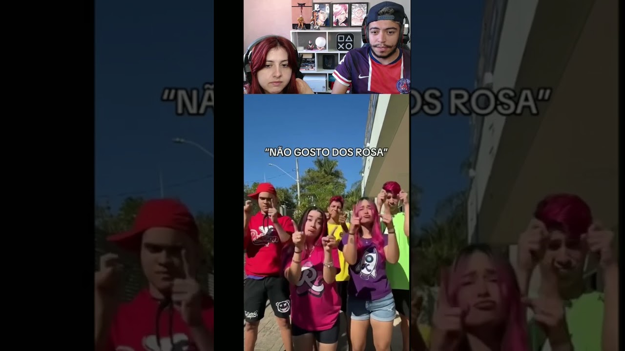 EMILLY VICK  - N&Atilde;O GOSTO DO GRUPO DOS ROSA *trend REACT #shorts #youtubeshorts