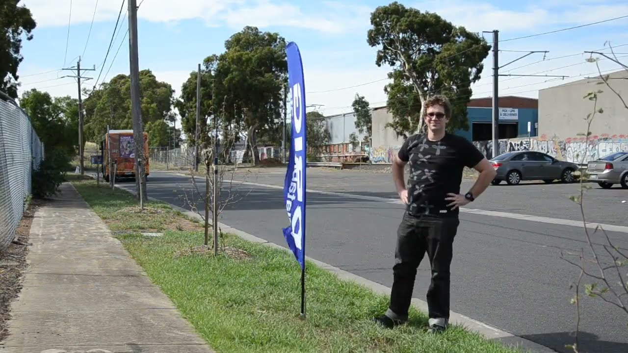 Portable Event Banner - Ground Spike Base #Flag #eventbanner #banner @TheSlimlineWarehouse
