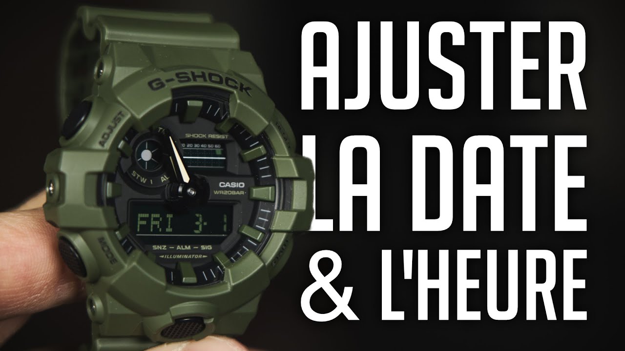 Comment Ajuster la date et l’heure sur une montre Casio G-Shock