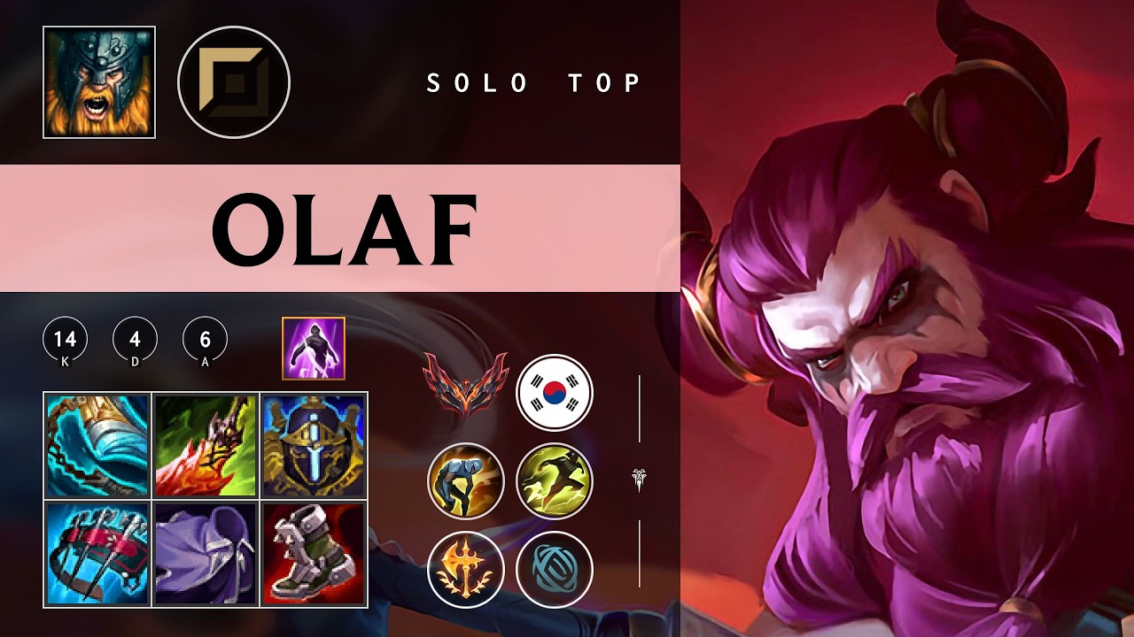Olaf Top vs Fiora - KR Grandmaster Patch 26.05