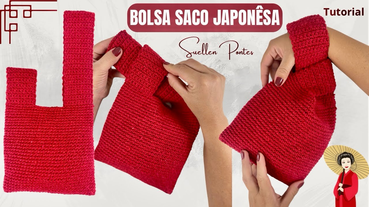 Como fazer Bolsa Saco Japonesa por Suellen Pontes