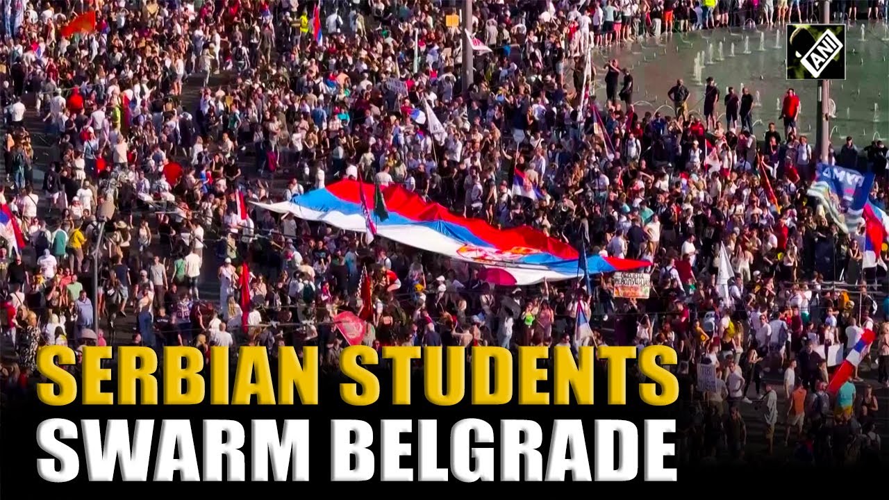 Thousands of Serbian student protesters hit streets demanding snap elections in Belgrade