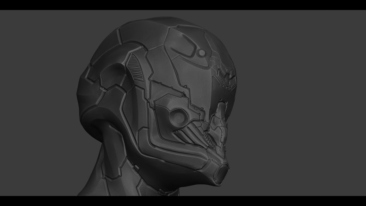 Blender 2.8 Mecha Sculpting In Dyntopo