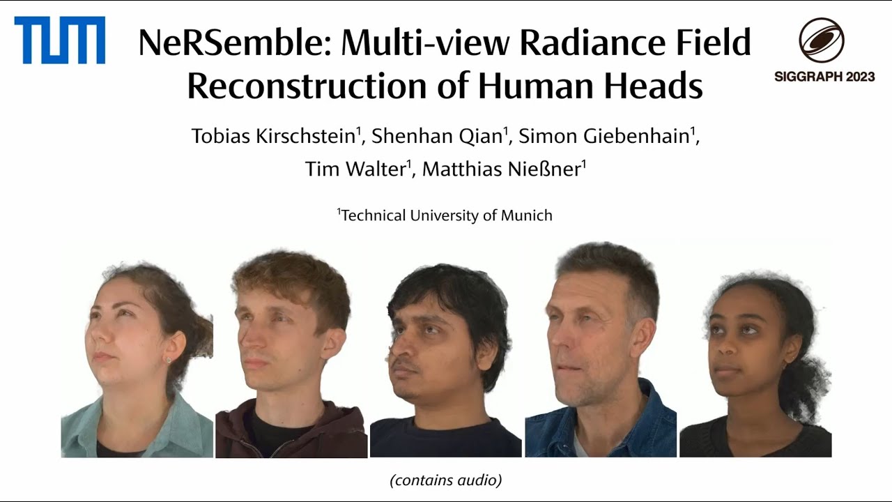 NeRSemble: Multi-view Radiance Field Reconstruction of Human Heads (SIGGRAPH'23)