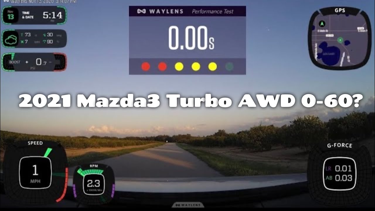 2021 Mazda3 Turbo Hatch AWD // 0-60 // 2nd Run