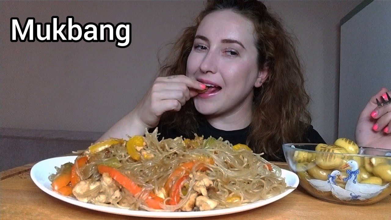 Фунчоза С Курицей МУКБАНГ АСМР  | MUKBANG ASMR 먹방 eatingshow