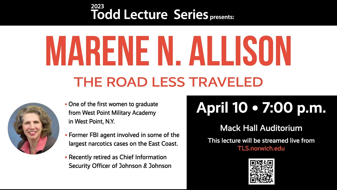 Norwich University 2023 Todd Lecture Series Keynote Address: Marene N. Allison