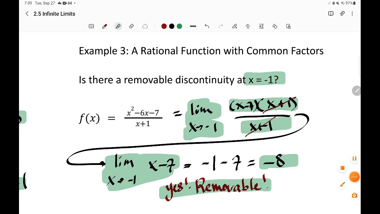 2.5 Infinite Limits