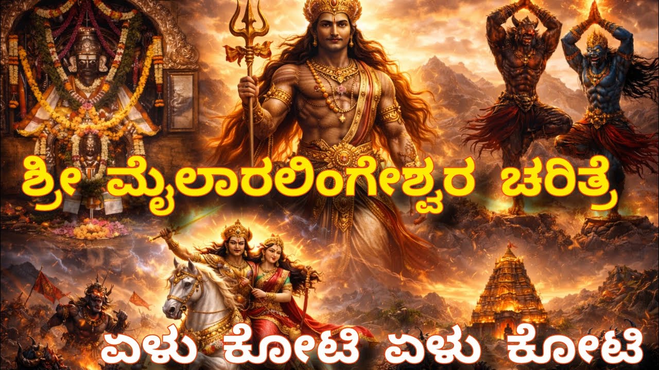 ಶ್ರೀ ಮೈಲಾರಲಿಂಗೇಶ್ವರ ಚರಿತ್ರೆ | ಏಳು ಕೋಟಿ ಏಳು ಕೋಟಿ | #viral #trending #trend #aivideo #youtubevideos  