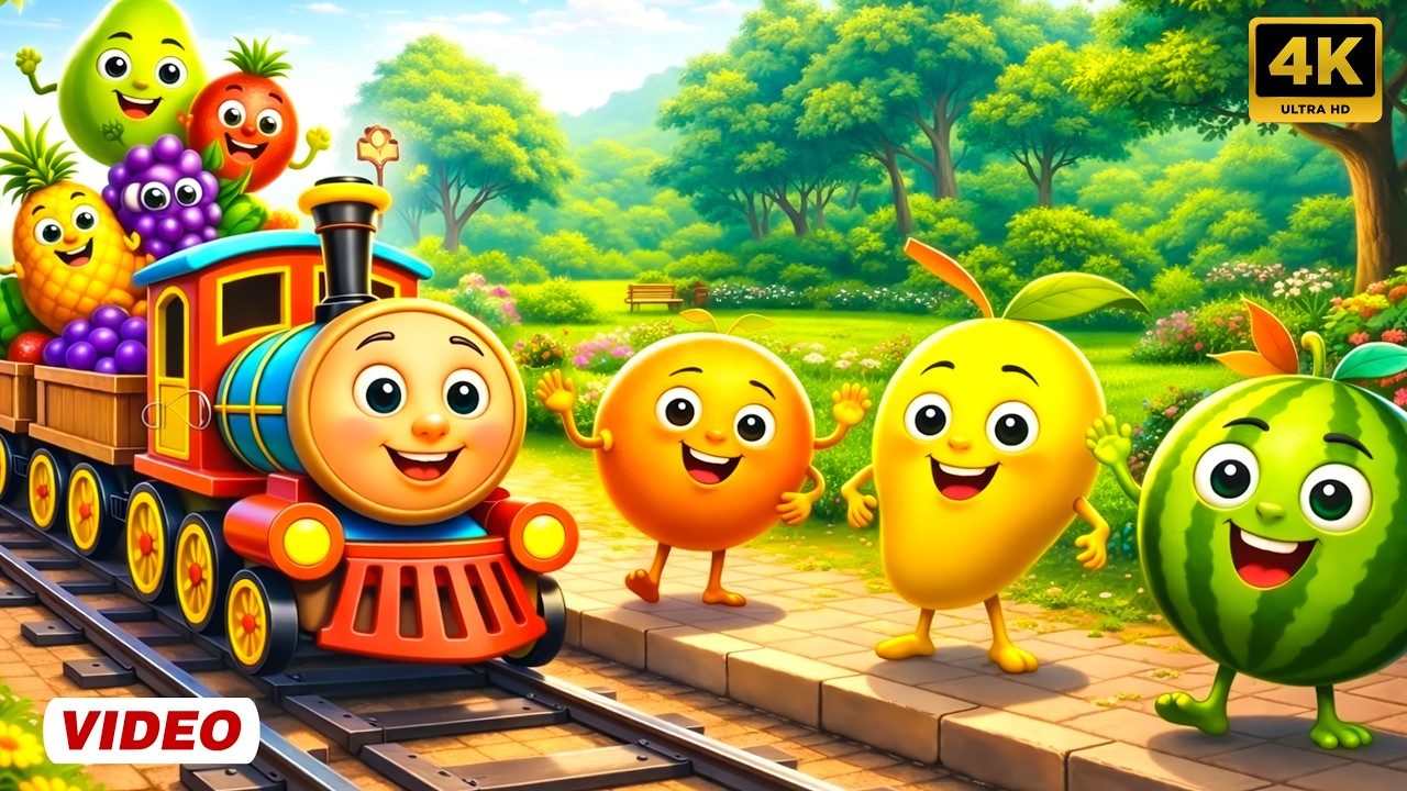 फलों की रेलगाड़ी (छुक छुक रेलगाड़ी) और मनोरंजन से भरपूर राइम्स | Fruits Train Rhymes | Tim Tim Rhyme