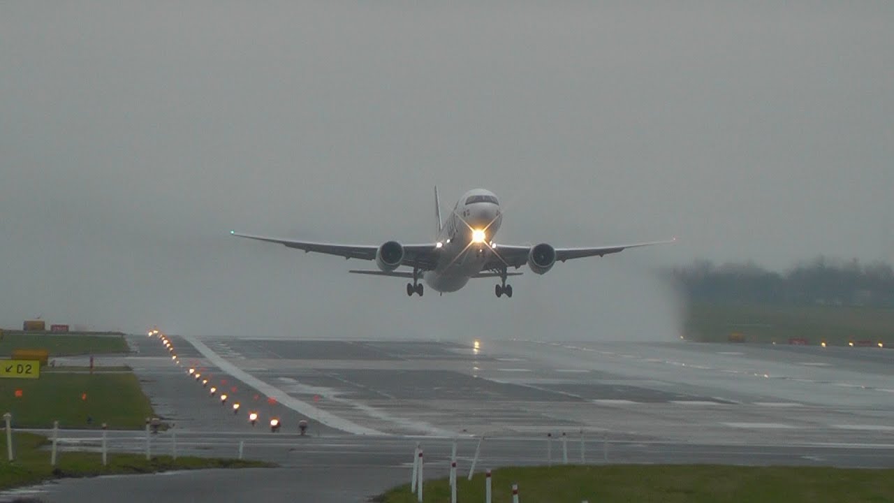 Rainy Day at Warsaw Chopin Airport, Departures Runway 33