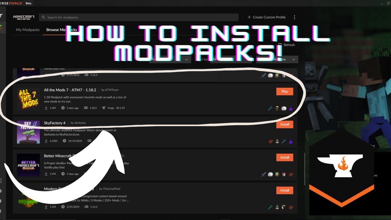 How To Download, And Install Minecraft Modpacks 2024!