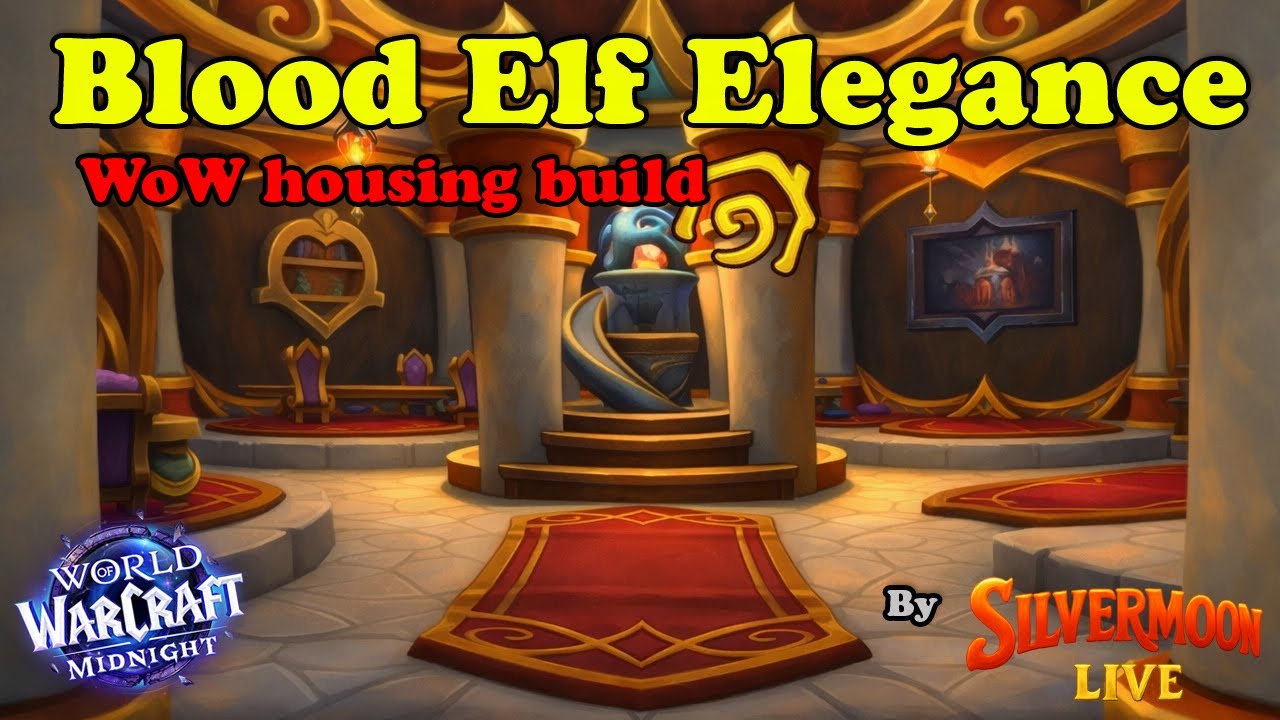 Blood Elf House Build | WoW Housing | Elegant Sin’dorei Architecture Tour
