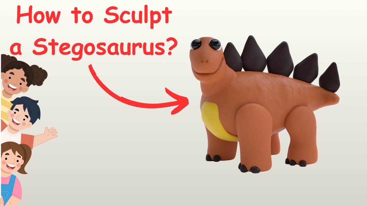 How to Sculpt a Stegosaurus from Clay | Easy Dinosaur Craft for Kids