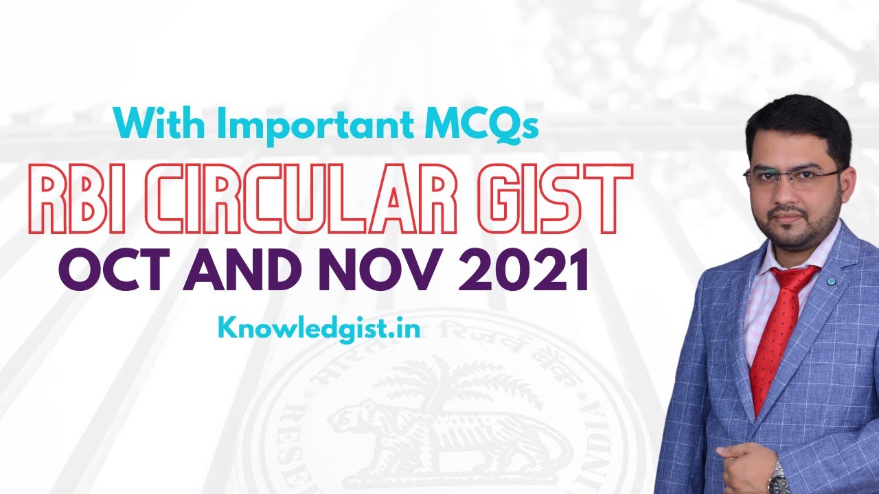RBI Circular Gist | October & November 2021