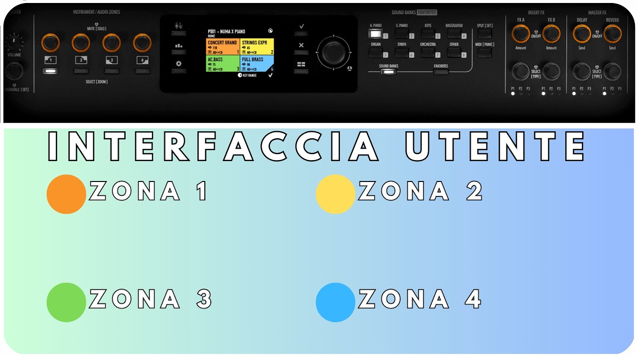 Interfaccia utente - Guida Numa X Piano 88 by Studiologic Ep.2 TUTORIAL ITALIANO