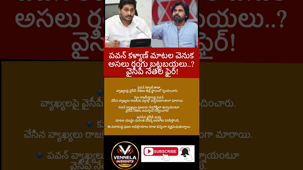 #PawanKalyan #Janasena #YSRCP #AndhraPolitics #APPolitics #TeluguPolitics #PoliticalDebate #Politica