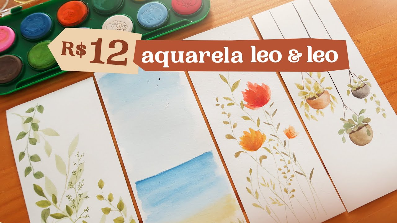 TESTEI AQUARELA LEO & LEO | ideias fáceis iniciantes