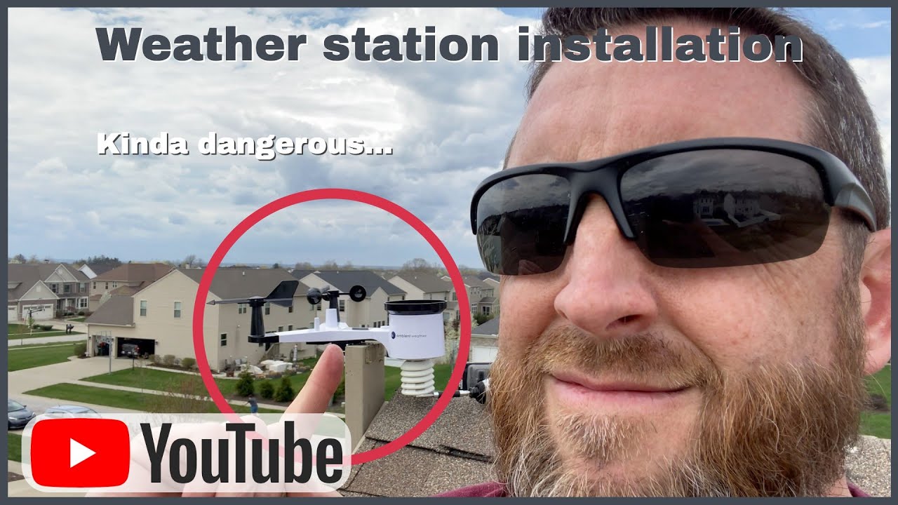 Weather station installation on rooftop! #dangerous #dontdothis