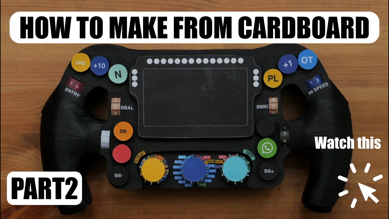 How to make a MERCEDES-AMG F1 W15 E  steering wheel from cardboard DIY PART2 /Lewis and George/