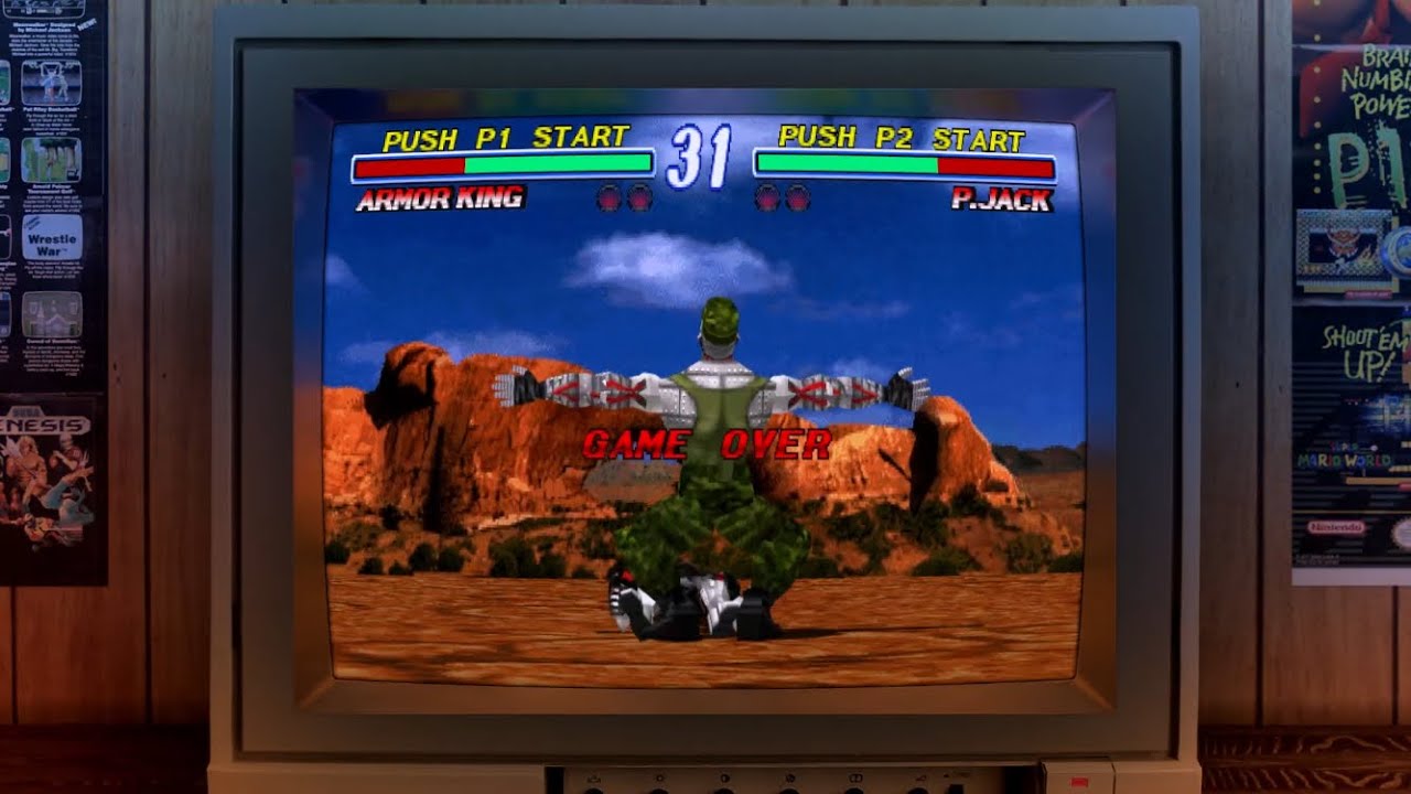 Retroarch Ambient TV Bezel - Tekken 2 PS1 Intro FMV + Demo Attract