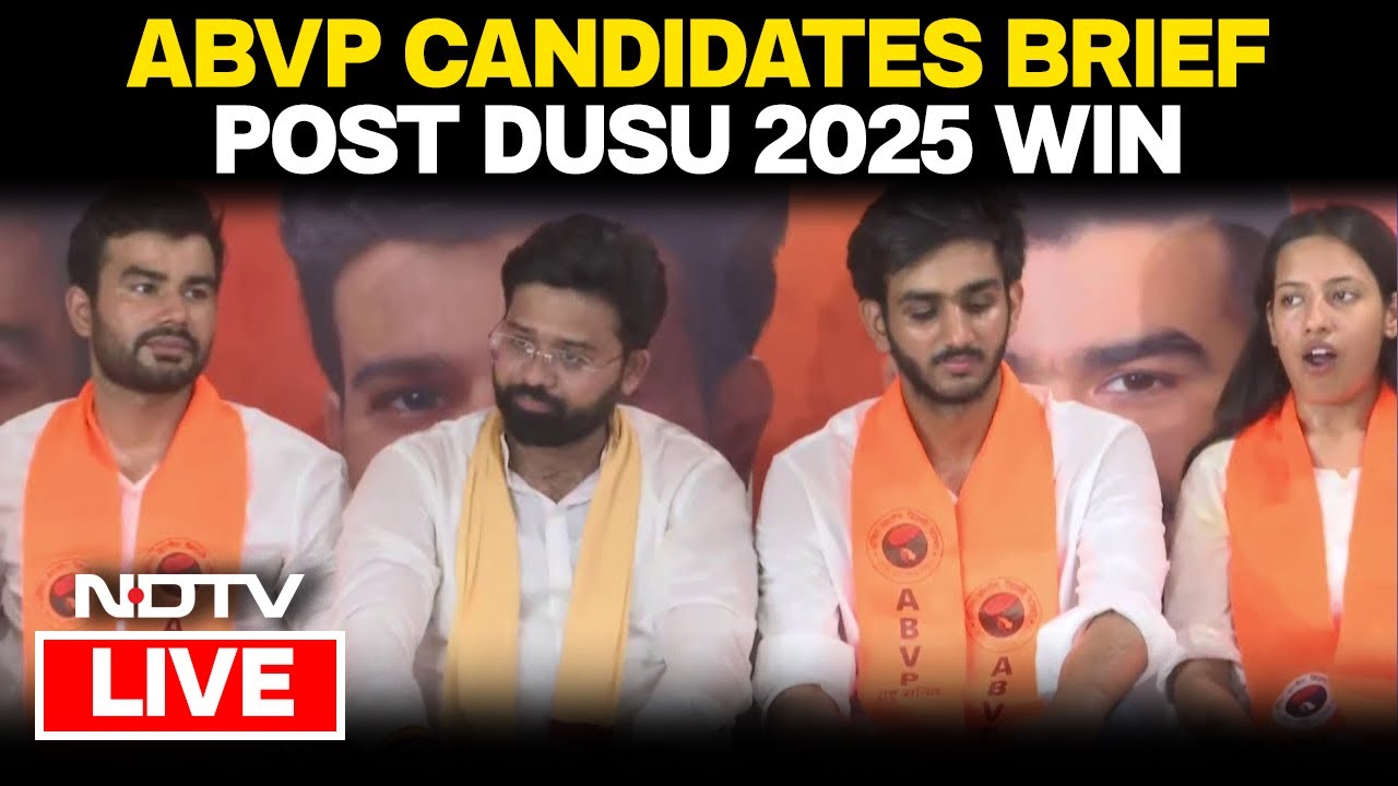 DUSU Election 2025 Results LIVE | ABVP's Winning Candidates Hold Press Brief After Winning LIVE