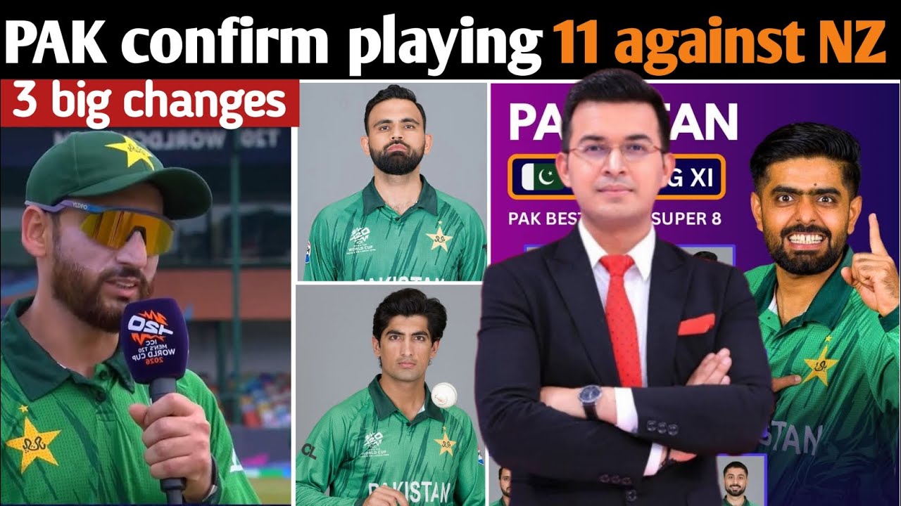 PAKISTAN VS NEW ZEALAND! 🚨 Super 8 Confirm Playing 11