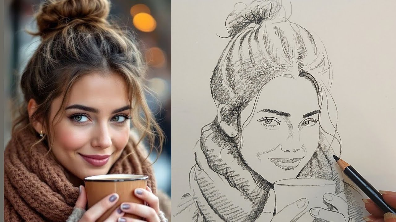 One Hour Drawing | How To Draw a Realistic Portrait in one Hour  | Graphite Powder and Pencil