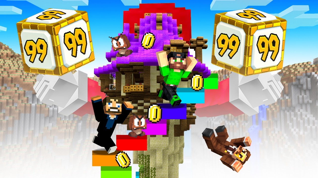 Beating the Clock Tower in Minecraft Mario Party