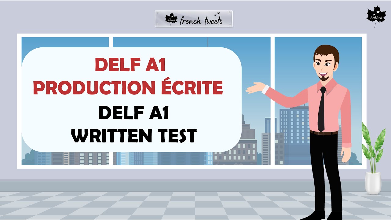 French - DELF A1 I Production &Eacute;crite I Writing  Mock Test I DELF A1Written Test