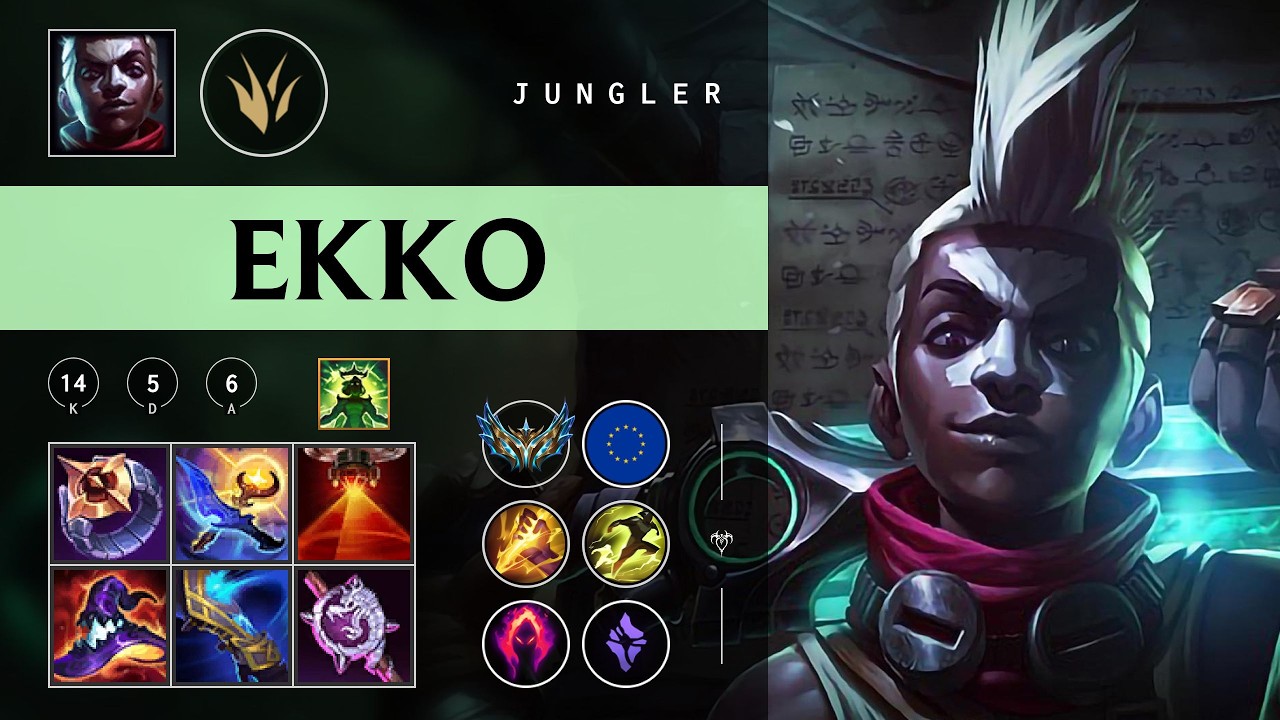 Ekko Jungle vs Jarvan IV - EUW Challenger Patch 26.06
