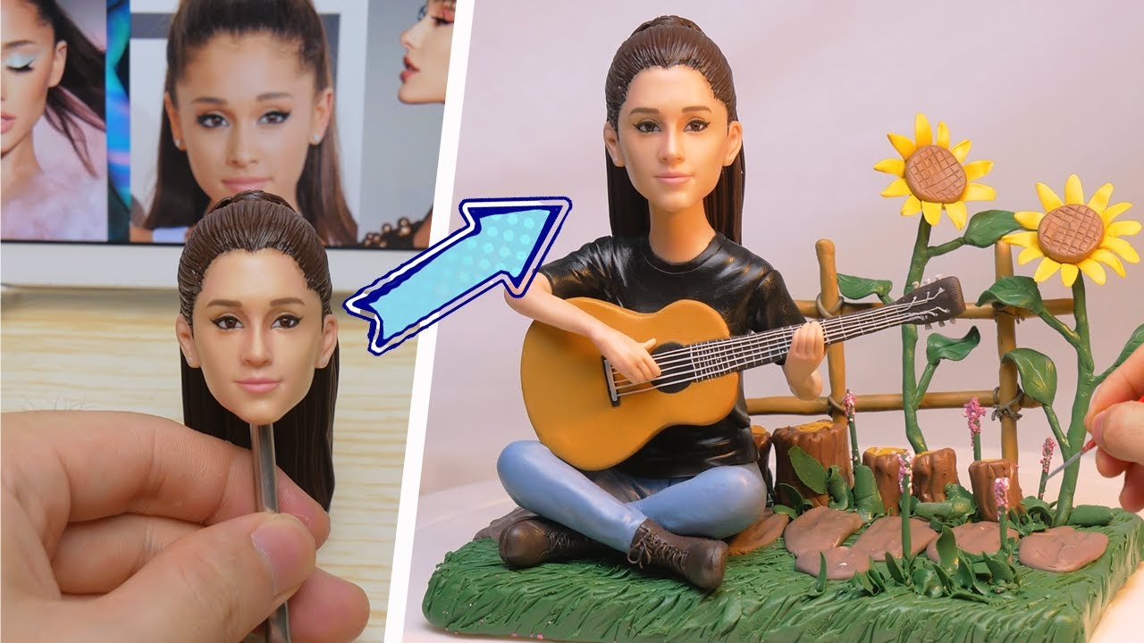 Making Playing Guitars ArianaGrande with Clay | Pastoral Scenery Clay Art