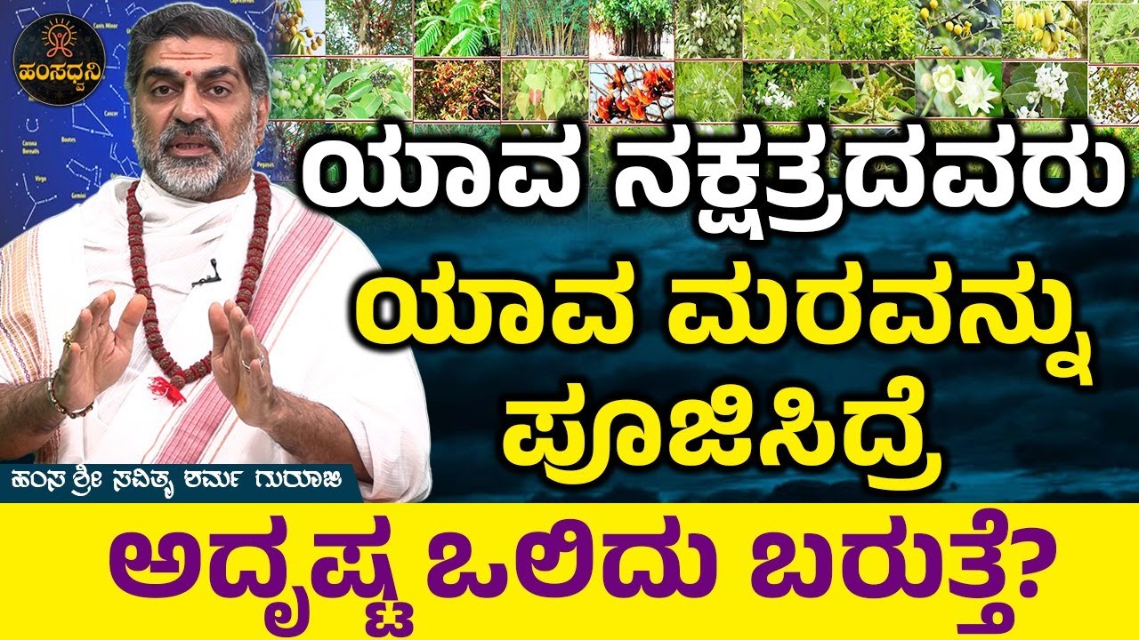 ಯಾವ ನಕ್ಷತ್ರದವರು ಯಾವ ಮರವನ್ನು ಪೂಜಿಸಿದ್ರೆ ಅದೃಷ್ಟ ಒಲಿದು ಬರುತ್ತೆ? Hamsa Sri Savithru Sharma Guruji